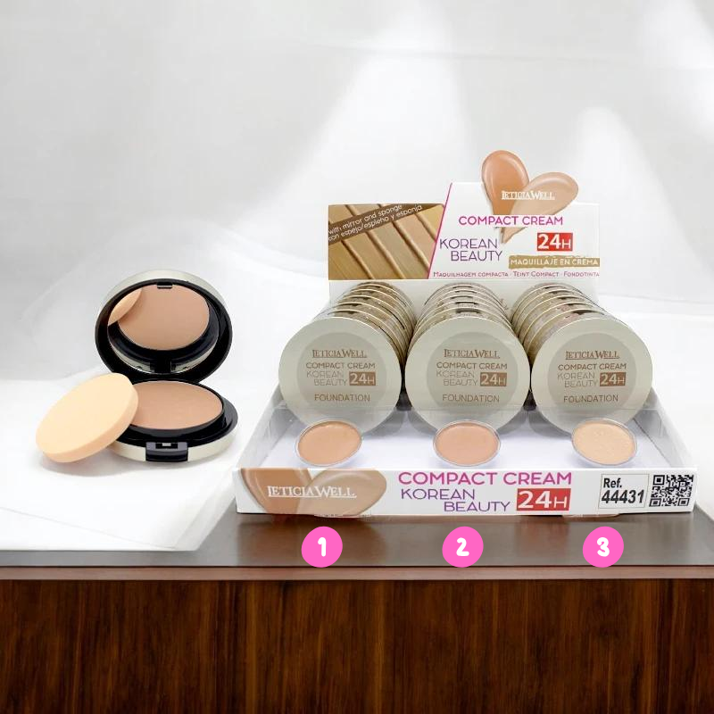 Compact Cream Korean Beauty 24h Foundation – Leticia Well - Image 2