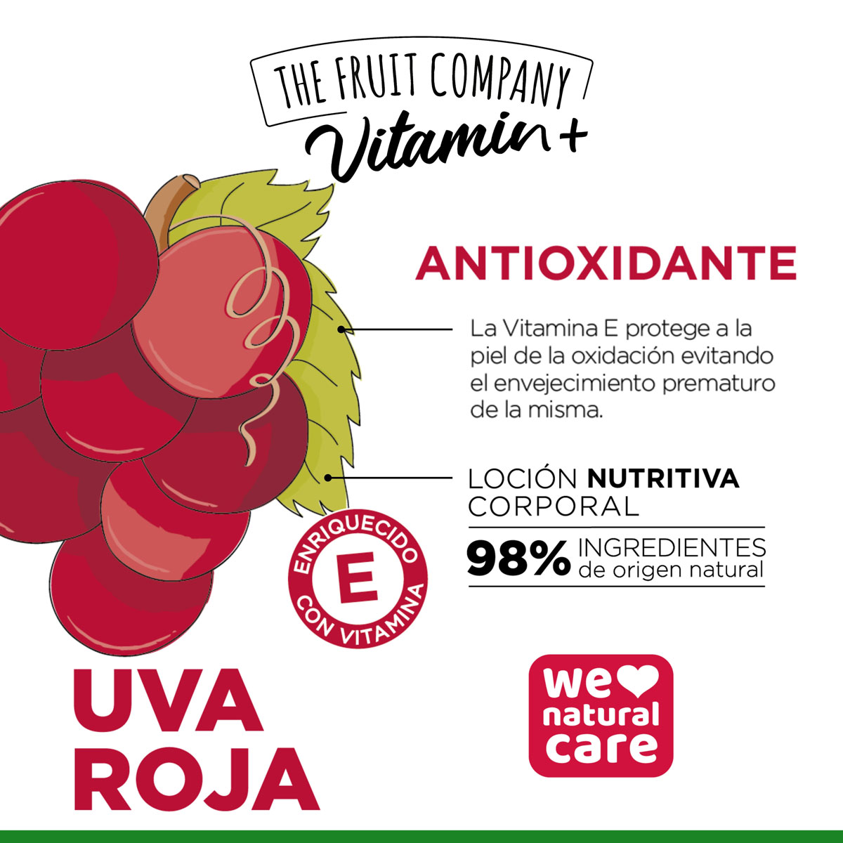 Body Lotion Vitamin+ Red Grape -The Fruit Company - Image 2