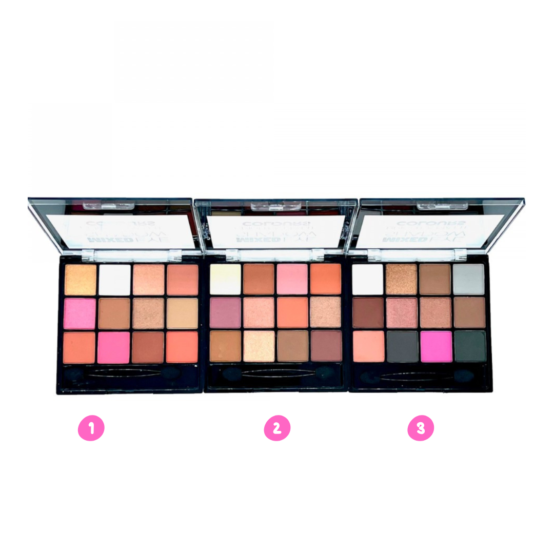 Παλέτα Σκιών 12 Αποχρώσεων Mixed Eye Shadow – Bright & Matte Colours - Image 3