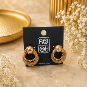 Σκουλαρίκια RO-RO Vintage Chain Hoops σε Χρυσό Χρώμα