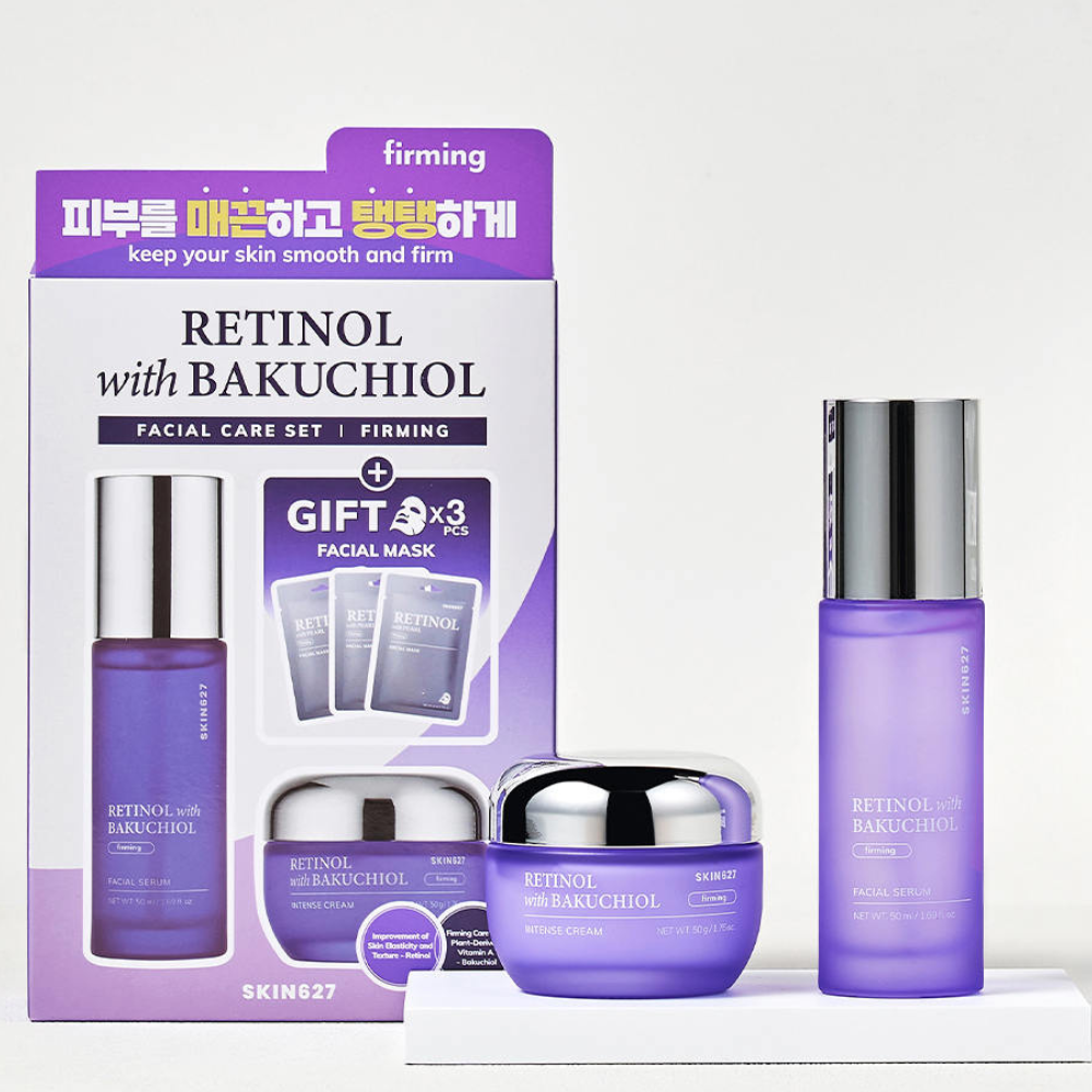 SKIN627 Retinol with Bakuchiol facial care set με 3 μάσκες δωρο