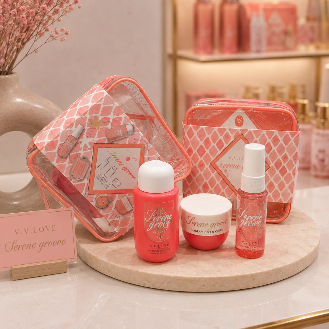 Lerene Grove Travel Kit 3 Τεμαχίων με Body Mist Shower Gel & Body Cream by vv love