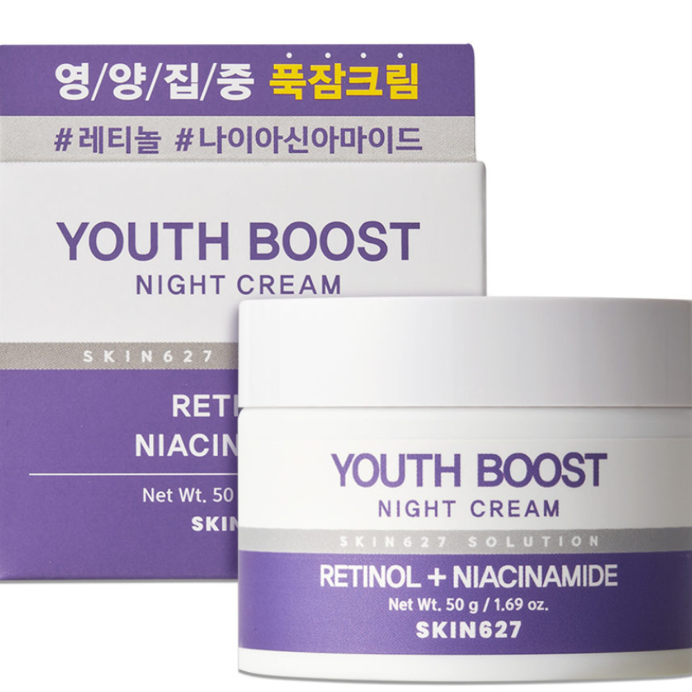 SKIN627 YOUTH BOOST Κρέμα Νύχτας με Ρετινόλη και Νιασιναμίδη 50γρ