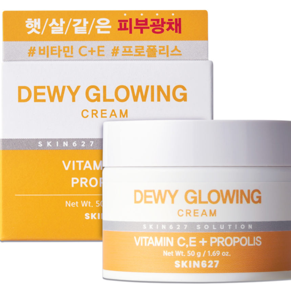 SKIN627 Dewy Glowing Cream με Πρόπολη και Βιταμίνη C συσκευασία 50γρ