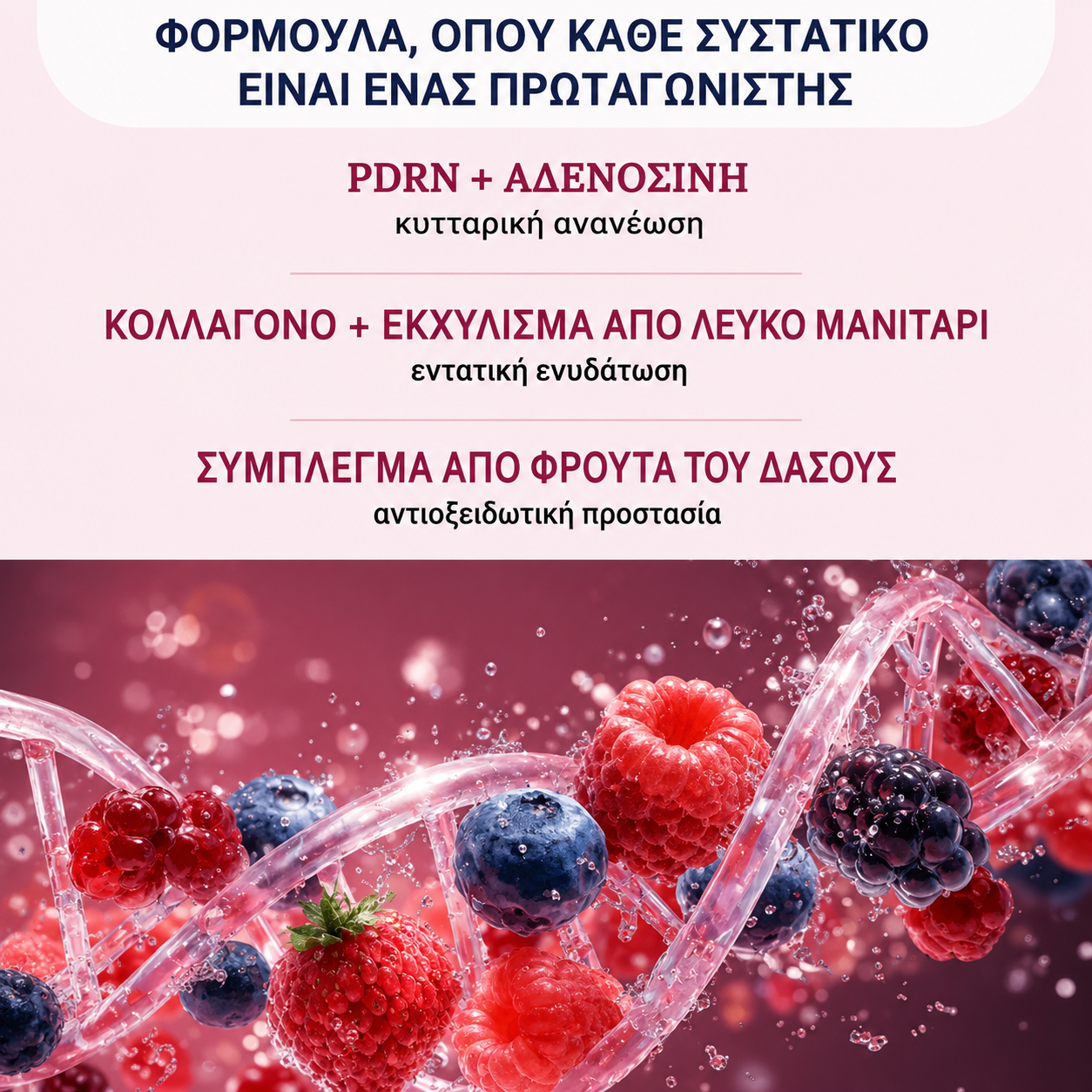 Σέρουμ προσώπου PDRN και κολλαγόνου για ελαστικότητα