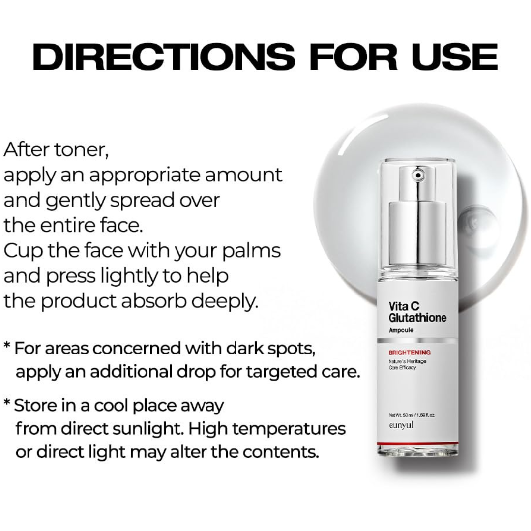 EUNYUL Vita C Glutathione Brightening Ampoul Σερουμ Προσώπου Βιταμίνης C & Γλουταθειόνη 50ml - Image 11